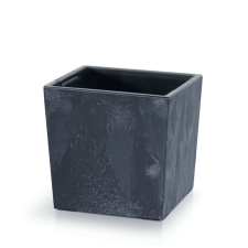 PROSPERPLAST Urbi Square Alacsony Beton Hatású Virágtartó - Antracit - 24 cm, 5db-os csomag kerti tárolás