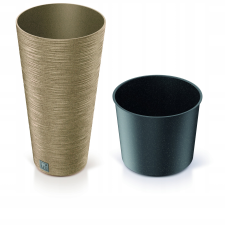 PROSPERPLAST Virágcserép Prosperplast FURU SLIM ECO WOOD 30 cm, naturo (PP-DFRH300WD) kerti tárolás