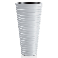 PROSPERPLAST Virágcserép SAND Slim 400, 390 x 750 mm, fehér, betét kerti tárolás