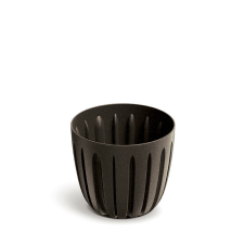 PROSPERPLAST Wario ECO Wood Bordázott Kávébarna Virágcserép 168mm, 10db-os csomag kerti tárolás