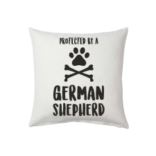 Protected by a german shepherd párna egyedi mintával ajándéktárgy