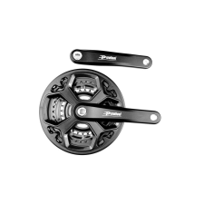 Prowheel Ty-CQ02 négyszögtengelyes trekking hajtómű, 28-38-48T, 170 mm, alumínium, fekete kerékpár hajtómű