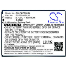 PSP5504 DUO Telefon akkumulátor 1750 mAh mobiltelefon akkumulátor