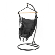  Puerto függőszék állvánnyal fekete-fekete kerti bútor