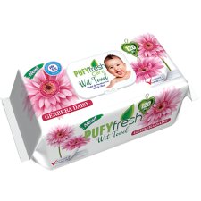 Puffy fresh nedves törlőkendő 120db gerbera tisztító- és takarítószer, higiénia