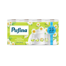 PUFINA Toalettpapír, 3 rétegű, kistekercses, 16 tekercs, "Chamomile", kamilla illattal (KHH869) (KHH869) higiéniai papíráru