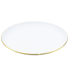 Pufo Elegance elegáns tányér desszerthez, előételekhez, 23 cm, fehér tányér és evőeszköz