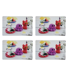 Pufo Little Friends tányéralátét szett, tálaláshoz, 4 db, 43 x 28 cm konyhai eszköz