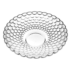 Pufo Luxus üveg gyümölcstál süteményekhez, tortákhoz, gyümölcsökhöz, előételekhez, 24 cm papírárú, csomagoló és tárolóeszköz