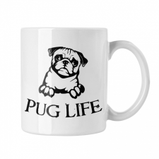  Pug Life - Fehér Bögre bögrék, csészék