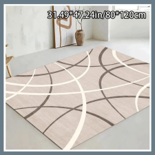 Puha bársony szőnyeg, görbe vonalak minta 80x120cm BR552959-1 lakástextília