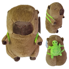 Puha capybara plüss, teknős hátizsákkal mágneses építőjáték