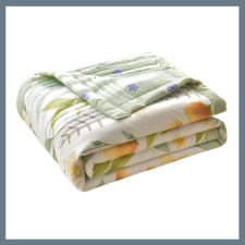 Puha légáteresztős nyári takaró 203x229cm - Sárga virágok PW68406-16 lakástextília