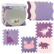 Puha oktatási habszivacs puzzle szőnyeg Rózsaszín Lila 25 db puzzle, kirakós