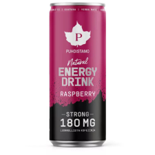 Puhdistamo Natural energy 330ml málna ízű természetes energiaital DRS üdítő, ásványviz, gyümölcslé
