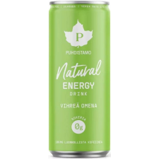 Puhdistamo Natural energy 330ml zöld alma ízű természetes energiaital DRS üdítő, ásványviz, gyümölcslé
