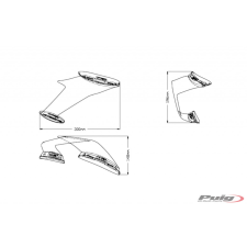 ﻿PUIG Side spoilers PUIG DOWNFORCE 20543V zöld motorkerékpár idom