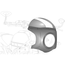PUIG Spare screen PUIG SEMI-FAIRING 9196F dark smoke d 195mm bukósisak