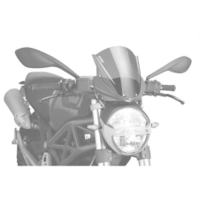 PUIG Windscreen PUIG RACING 5650N fekete bukósisak
