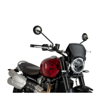 ﻿PUIG Windshield PUIG FRONTAL PLATE 22224N fekete alumínium motorkerékpár idom