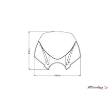 ﻿PUIG Windshield PUIG NEW. GEN TOURING 20527F dark smoke egyéb motorkerékpár alkatrész