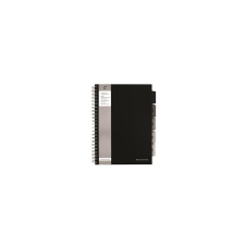 Pukka pad Black project book 125 lapos A4 vonalas spirálfüzet - Fekete (SBPROBA4) füzet