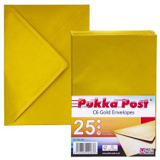 Pukka pad Boríték, C6, szilikonos, PUKKA PAD "Gold", arany boríték