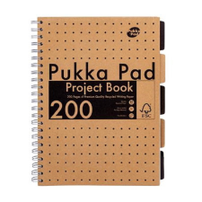 Pukka pad Kraft Project Book 100 lapos A4 vonalas spirálfüzet füzet