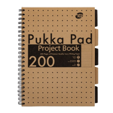 Pukka pad project book kraft a4 200 oldalas vonalas újrahasznosított spirálfüzet a15547081 füzet