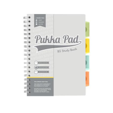 Pukka pad Spirálfüzet, B5, PUKKA PAD &quot;Study book&quot;, szürke füzet