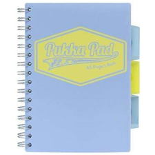 Pukka pad Spirálfüzet, PUKKA PAD Project Book, pasztell kék A5, 100 lap, vonalas, füzet