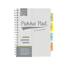 Pukka pad Study book spirálfüzet B5 szürke (9824-STU) (9824-STU) füzet