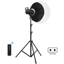 PULUZ 100W Stúdió Videólámpa (9500LUX 5600K LED Bowens) + 2,8m Állvány + 65cm Lámpás-Softbox KIT stúdió lámpa