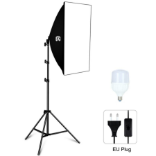 PULUZ 70x50cm Softbox Set + 4db 20W 5700K LED + 2m Állvánnyal - Fotó Studió világítás stúdió lámpa