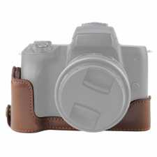 PULUZ Canon EOS M50 PU Bőr Védőtok (Barna) fényképezőgép tok