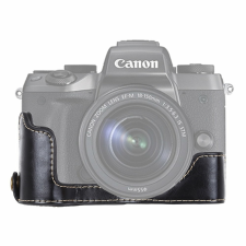 PULUZ Canon EOS M5 PU Bőr Védőtok (Fekete) objektív tok