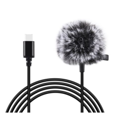 PULUZ csiptethető mikrofon USB-C 1,5 m(PU425) (PU425) mikrofon