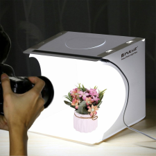PULUZ Fotódoboz, Tárgysátor - 23x23cm összecsukható LED Fotobox (20cm) tárgysátor