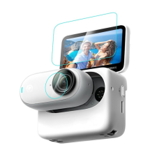PULUZ Insta360 GO 3 2in1 Kijelző és Lencse-Védő Tempered Glass Üveg sportkamera kellék