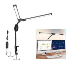 PULUZ LED-Cső Lámpa -Duplafejű, Csíptetős asztali lámpa (fekete) stúdió lámpa