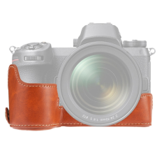 PULUZ Nikon Z6 / Z7 PU Bőr Védőtok (Világosbarna) fényképezőgép tok
