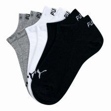 Puma 3 páros csomagolású sneaker uniszex zokni, fekete-fehér-szürke női zokni