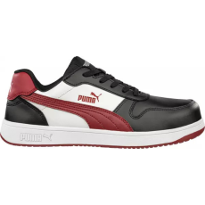 Puma 640200 PUMA Védőcipő (48) - Frontcourt BLK/WHT/RED LOW S3L ESD FO HRO SR