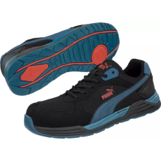 Puma 644660 PUMA Védőcipő (47) - Frontside BLK/BLU Low S1P ESD HRO SRC