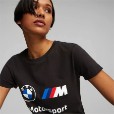 Puma BMW M Motorsport ESS Logo női póló, fekete-fehér, S23