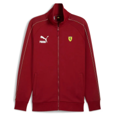 Puma Ferrari Race Iconic T7 férfi cipzáros pulóver, intense piros-sárga, S24