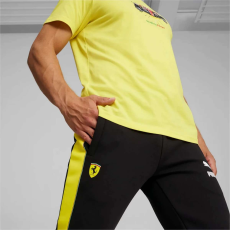 Puma Ferrari Race Iconic T7 férfi melegítőnadrág, fekete-sárga, S24
