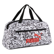 Puma Phase AOP uniszex sporttáska, fehér-fekete-piros, S24 kézitáska és bőrönd