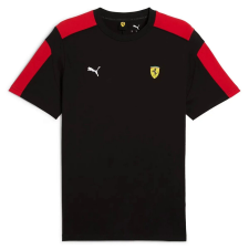 Puma Scuderia Ferrari Race MT7 férfi póló, fekete-piros-fehér-sárga, S25 férfi póló