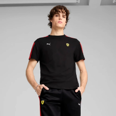 Puma Scuderia Ferrari Race MT7 férfi póló, fekete-piros-fehér-sárga, S25